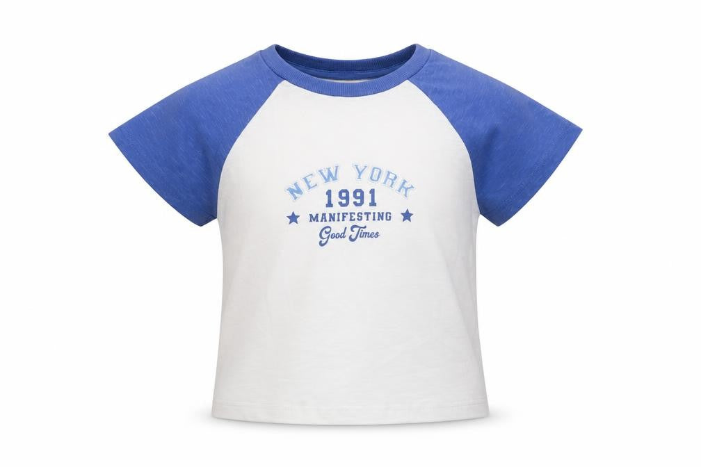 Marks and Spencer Girls White 100% Cotton Basic T-Shirt Size 6-7 Years Round Neck Pullover
