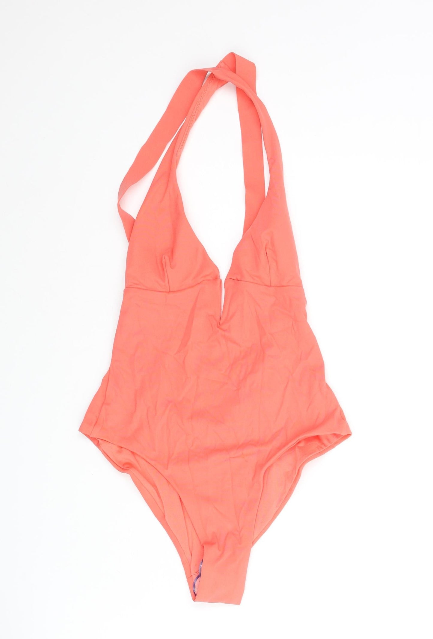 Zara Womens Pink Polyamide One Piece Size XS - Low Back