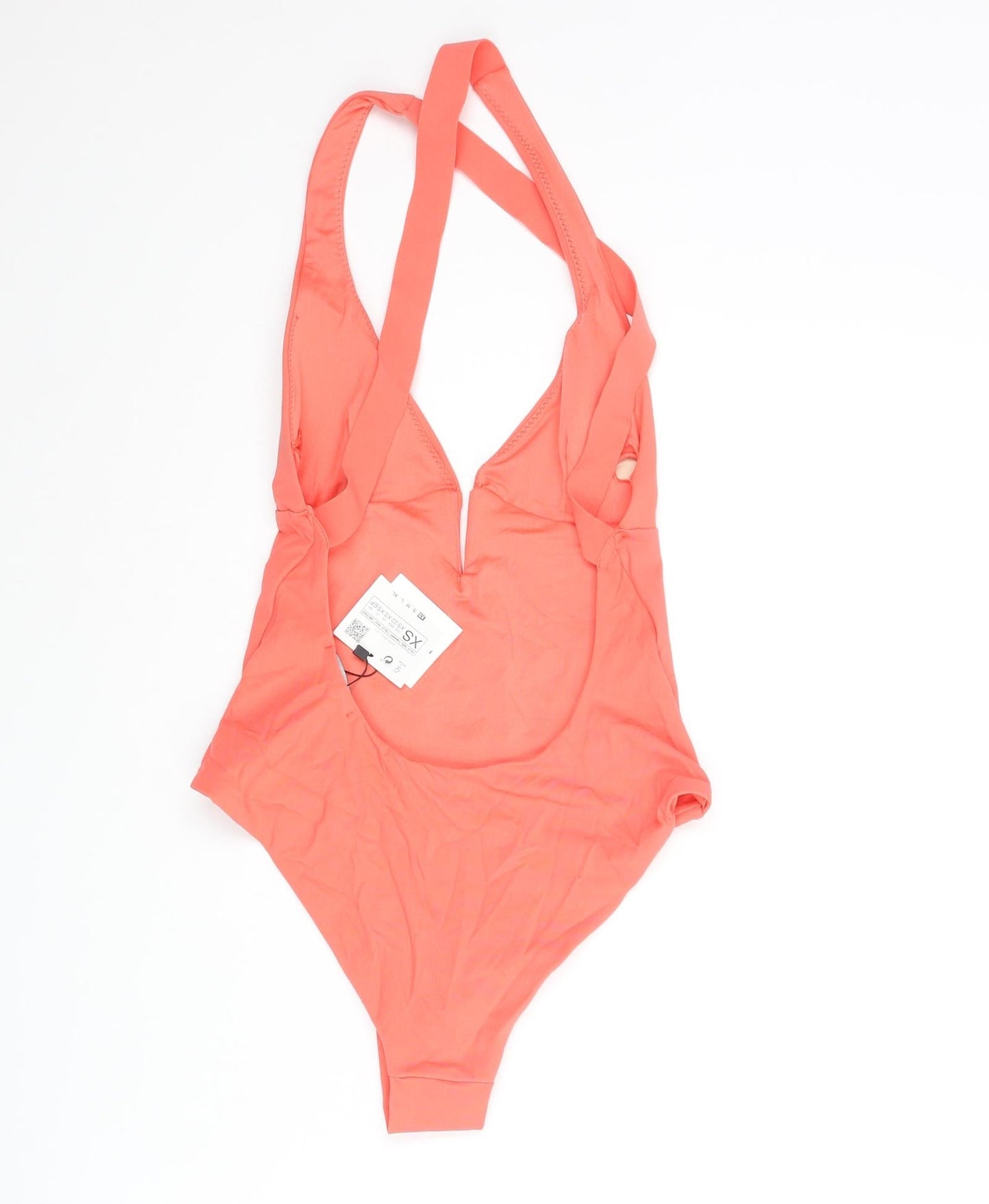 Zara Womens Pink Polyamide One Piece Size XS - Low Back