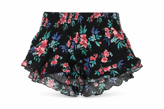 Hollister Womens Multicoloured Floral Viscose Hot Pants Shorts Size M Regular Pull On - Frill