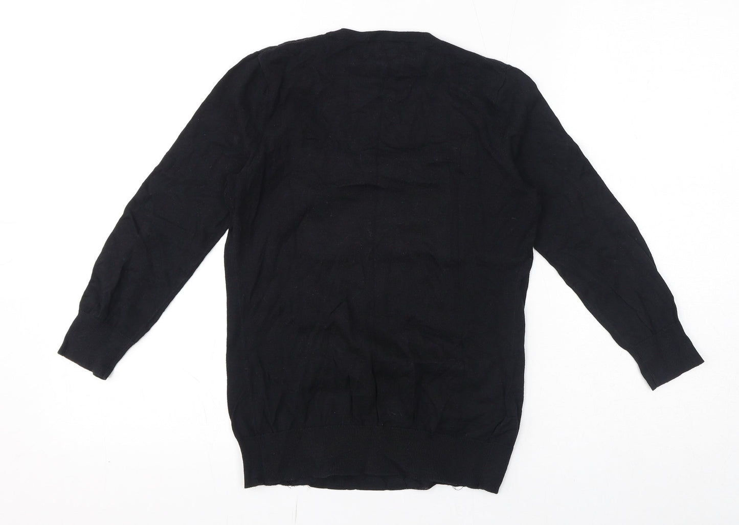 NEXT Womens Black Cotton Basic Blouse Size 8 Round Neck - Twin Set