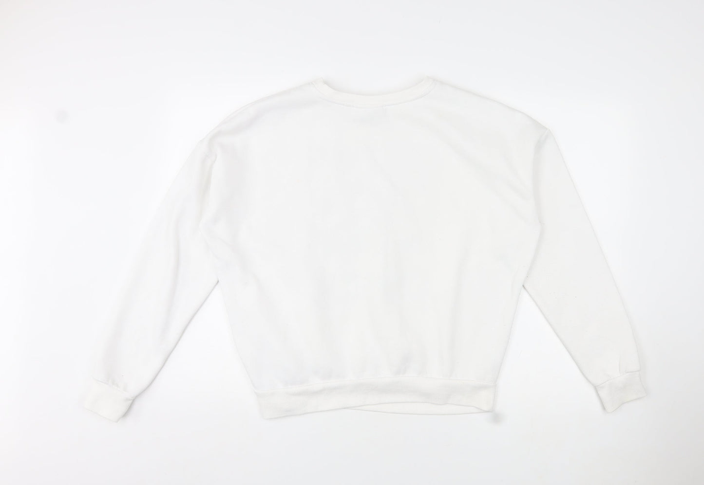 Disney Womens White Round Neck Polyester Pullover Jumper Size M - Winnie the Pooh