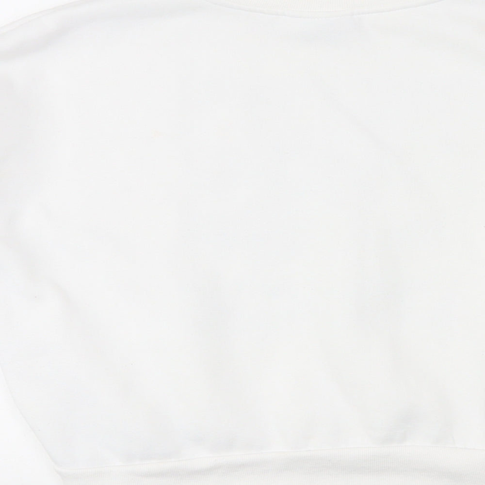 Disney Womens White Round Neck Polyester Pullover Jumper Size M - Winnie the Pooh