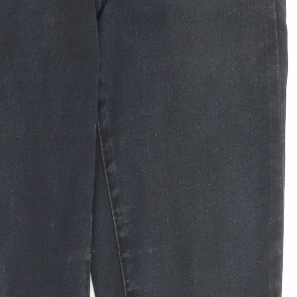 Warehouse Womens Black Cotton Skinny Jeans Size 10 L28 in Regular Zip - Pockets