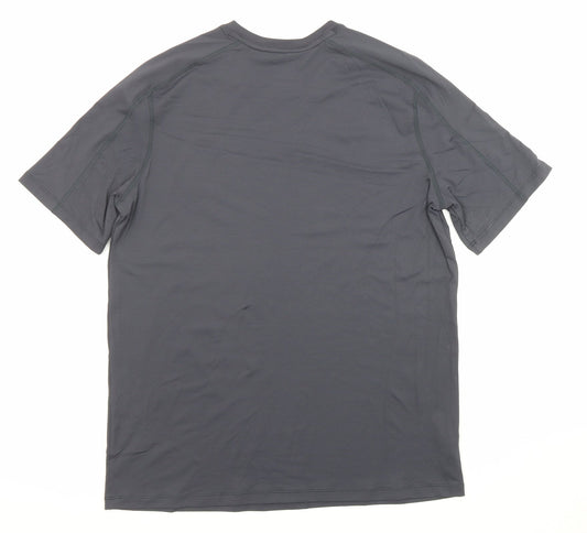 Peleton Mens Grey Nylon Jersey T-Shirt Size S Crew Neck Pullover