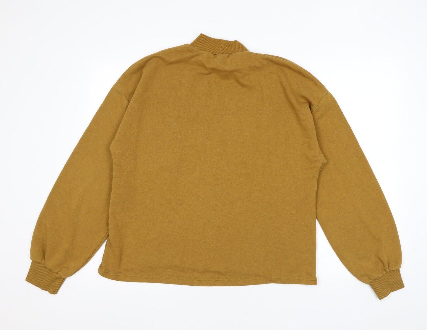 Zara Womens Yellow Cotton Pullover Sweatshirt Size L Pullover - In Control Of My Reality