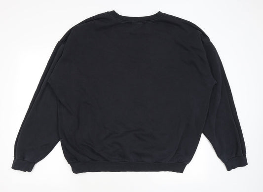 Misspap Womens Black Polyester Pullover Sweatshirt Size M Pullover