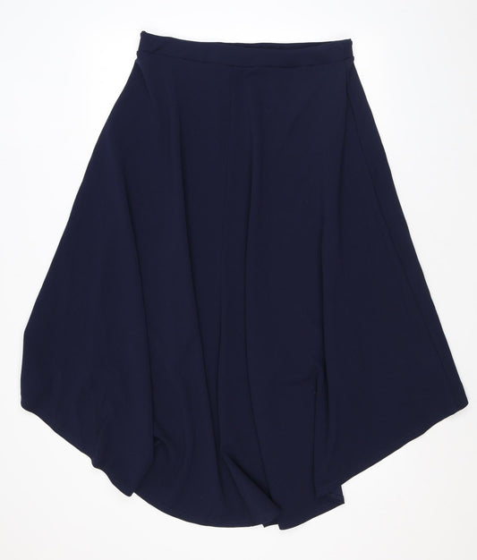 Yours Womens Blue Polyester Swing Skirt Size 16 - Asymmetric