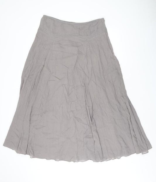Poetry Womens Brown Cotton Swing Skirt Size 14 Zip
