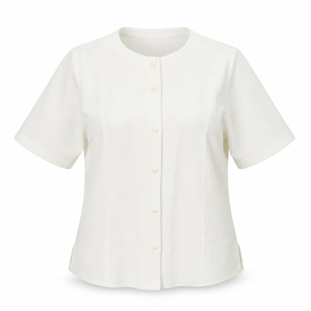 Womens UK Size 12 EWM White Polyester Blouse