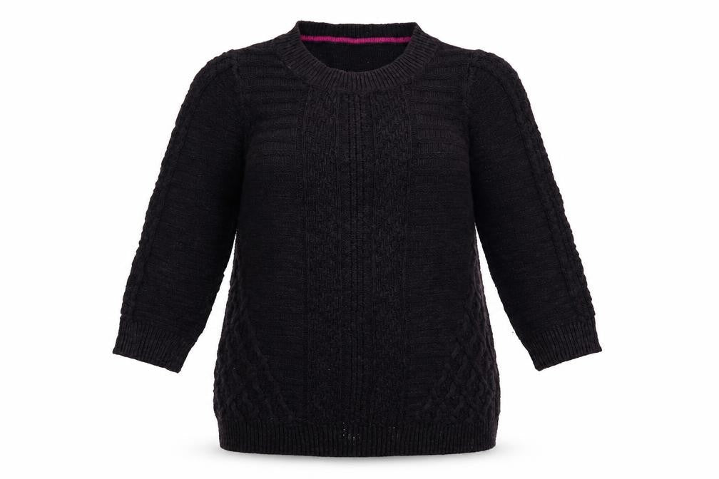 Marks and Spencer Womens Purple Round Neck Acrylic Pullover Jumper Size 14