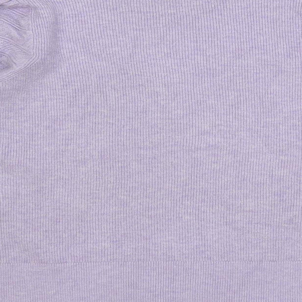 Marks and Spencer Womens Purple Crew Neck Viscose Pullover Jumper Size 18