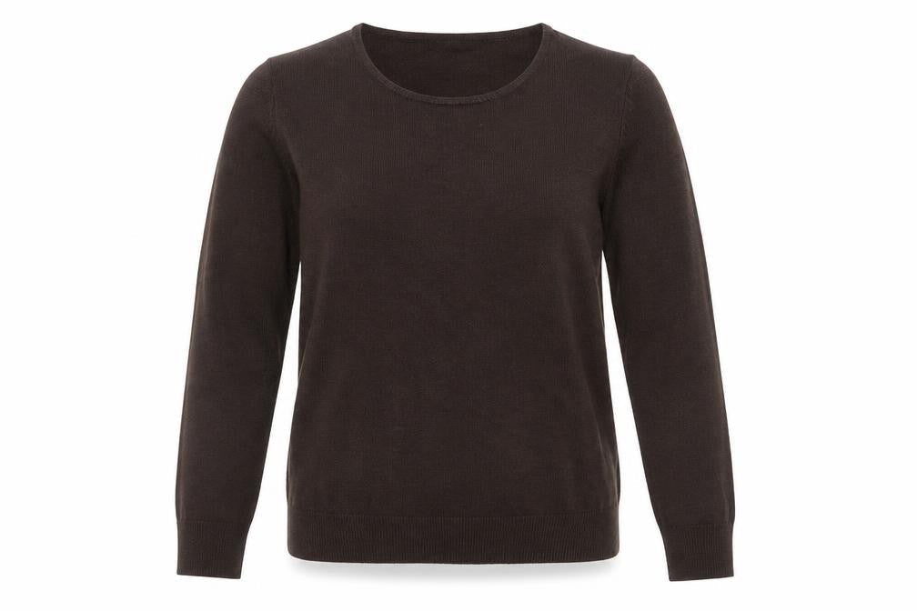 Marks and Spencer Womens Brown Round Neck Acrylic Pullover Jumper Size 8