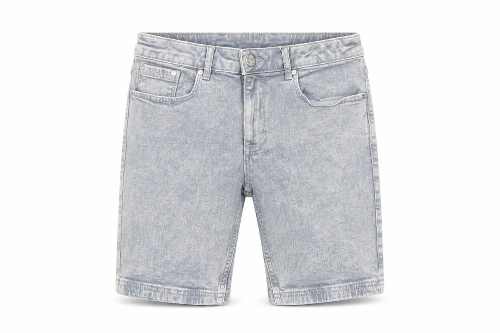 River Island Mens Grey Cotton Biker Shorts Size 30 in L9 in Regular Zip