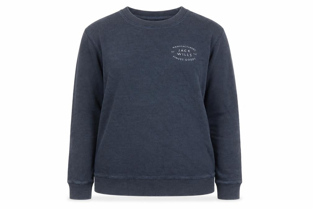 Womens UK 6 Regular Jack Wills Blue Pullover Sweatshirt
