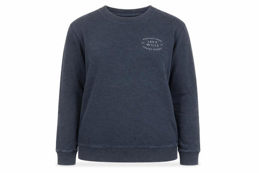 Womens UK 6 Regular Jack Wills Blue Pullover Sweatshirt