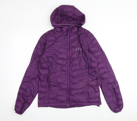 Hi Gear Womens Purple Puffer Jacket Coat Size 10 Zip