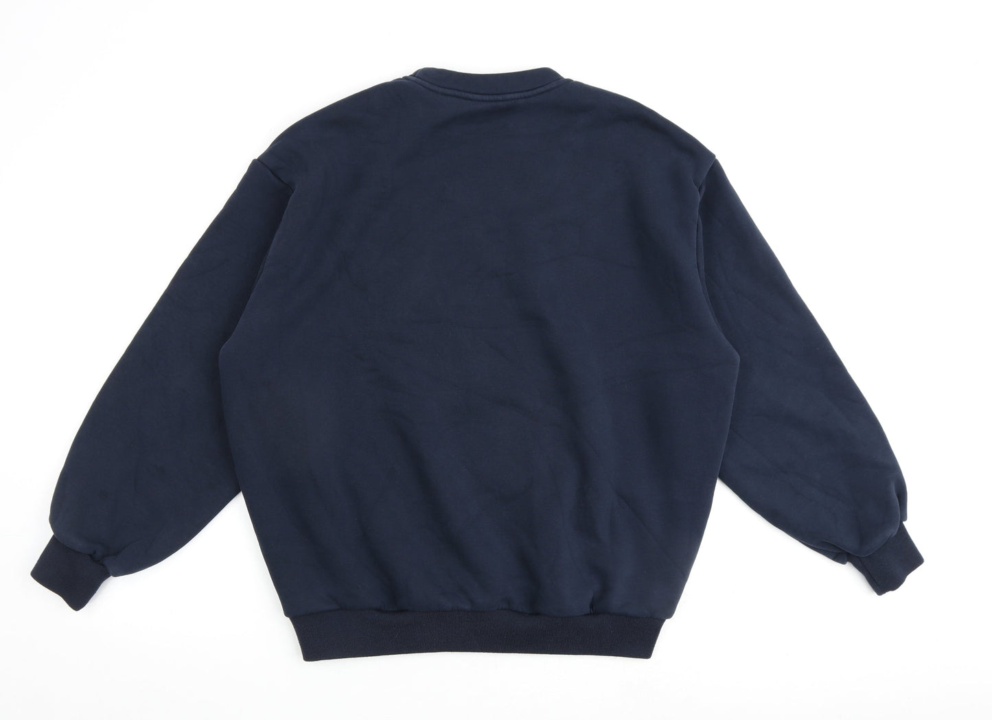 Honore Womens Blue Cotton Pullover Sweatshirt Size 12 Pullover