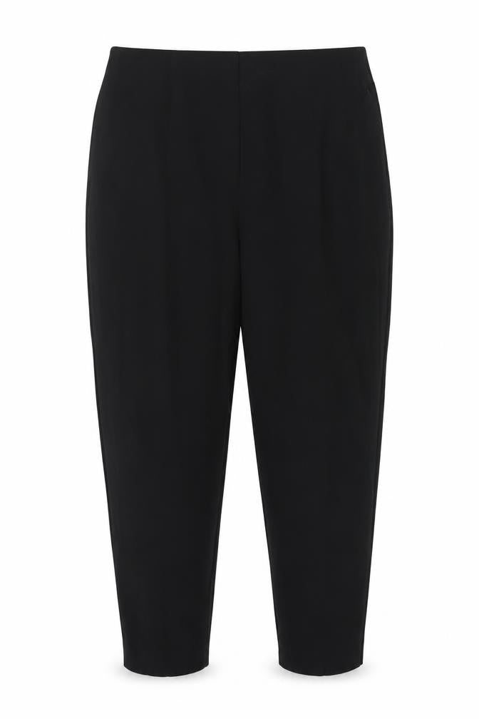 Marks and Spencer Womens Black Polyester Trousers Size 44 in L25 in Regular Zip