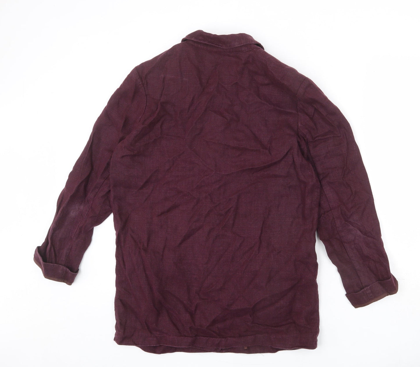 Olsen Womens Purple Jacket Blazer Size 12 Button