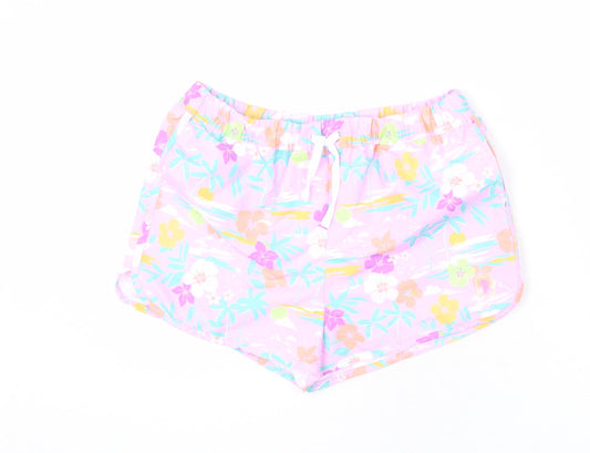 Marks and Spencer Boys Multicoloured Geometric Polyester Bermuda Shorts Size 13-14 Years Regular Drawstring - Swim Shorts