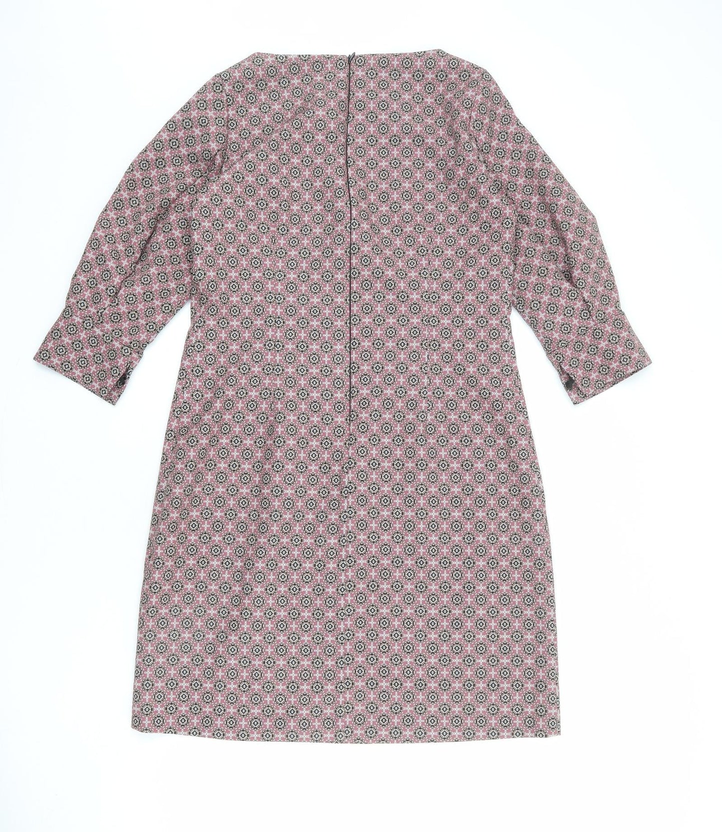 Forel Womens Multicoloured Geometric Polyester A-Line Size M Round Neck Zip - Estimated Size Conversion