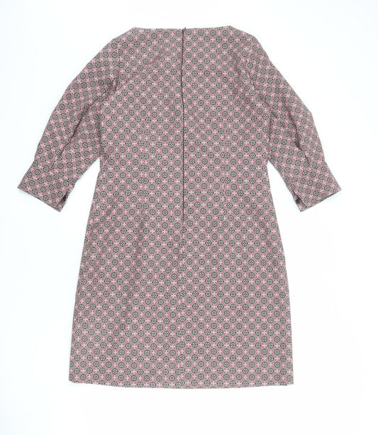 Forel Womens Multicoloured Geometric Polyester A-Line Size M Round Neck Zip - Estimated Size Conversion