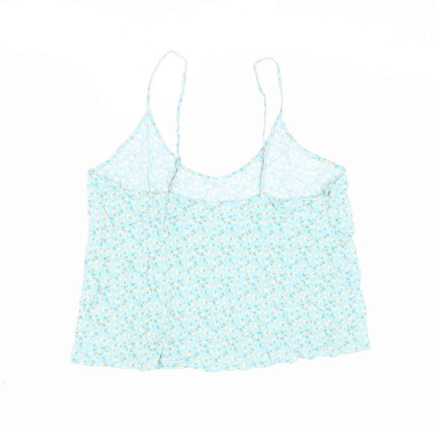 Ghost Womens Blue Floral Viscose Camisole Tank Size 20 Scoop Neck