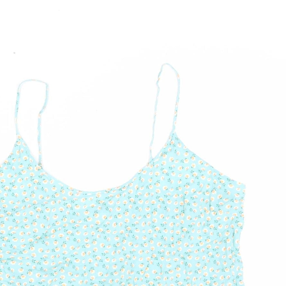Ghost Womens Blue Floral Viscose Camisole Tank Size 20 Scoop Neck