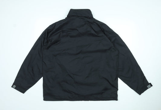 B&C Mens Black Rain Coat Coat Size XL Zip