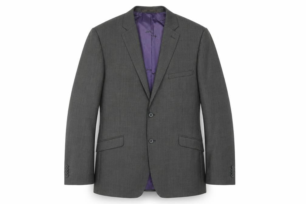 Mens 42 Chest Regular Paul Costelloe Grey Two-Button Blazer