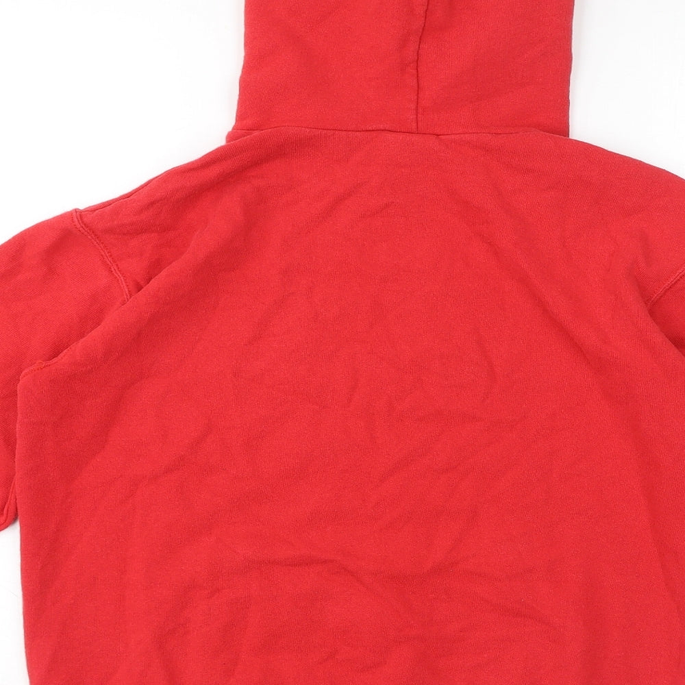Rugby Boys Red Cotton Pullover Hoodie Size 12-13 Years Pullover - Rugby Legend In The Making