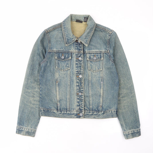 New York & Company Womens Blue Jacket Size S Button - Pockets