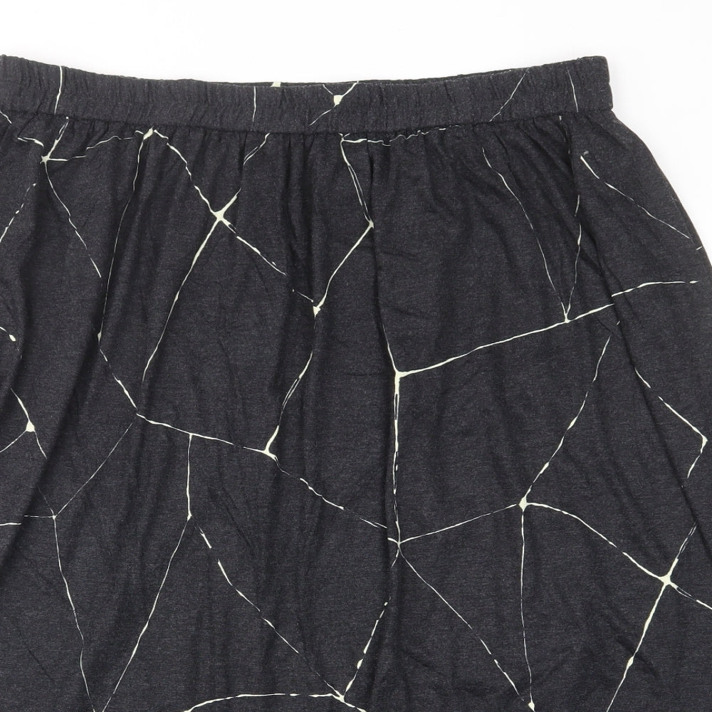 Eric Hill Womens Grey Geometric Polyester A-Line Skirt Size 22 - Elastic waist