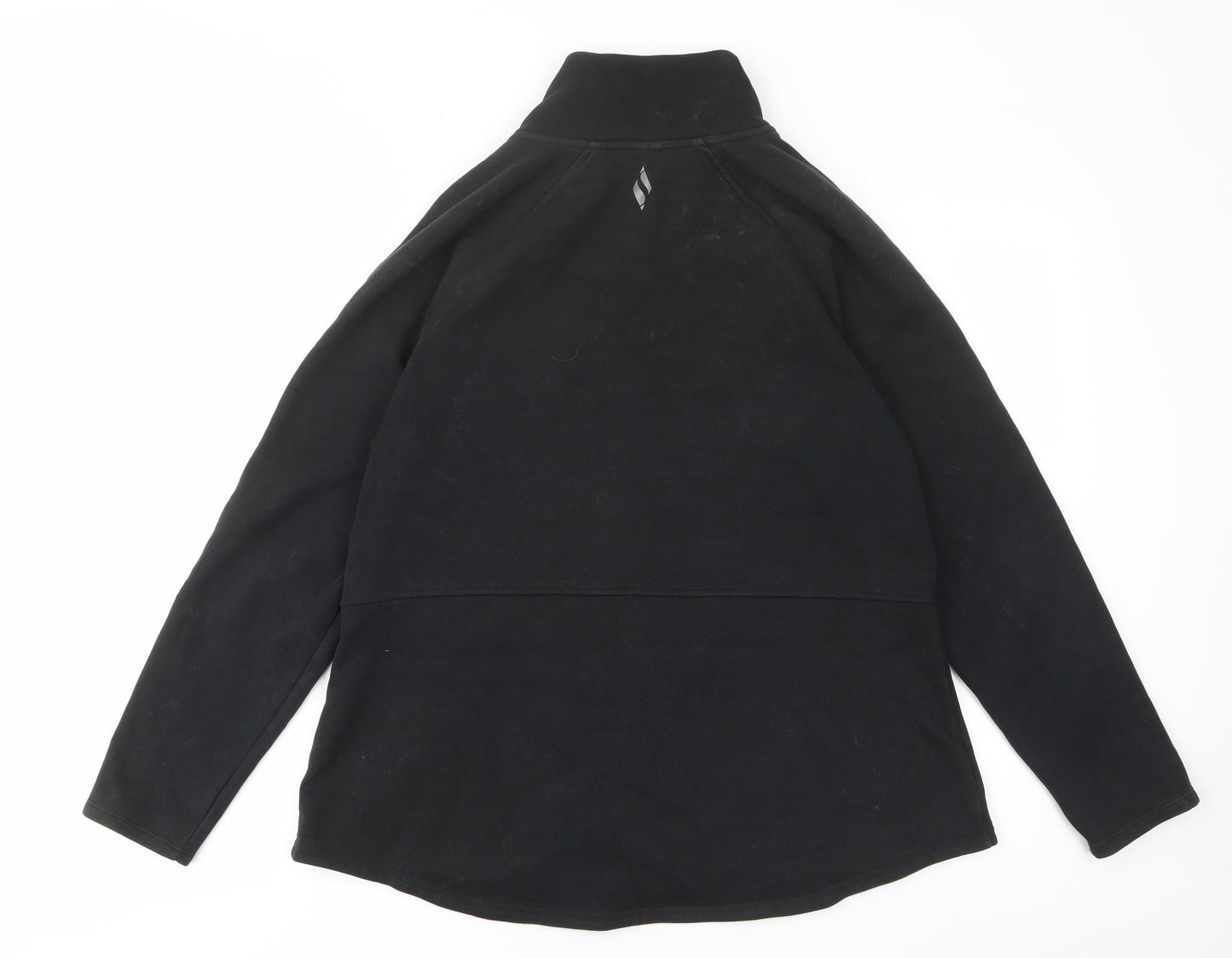 Skechers Womens Black Polyester Pullover Sweatshirt Size L Zip - Pockets