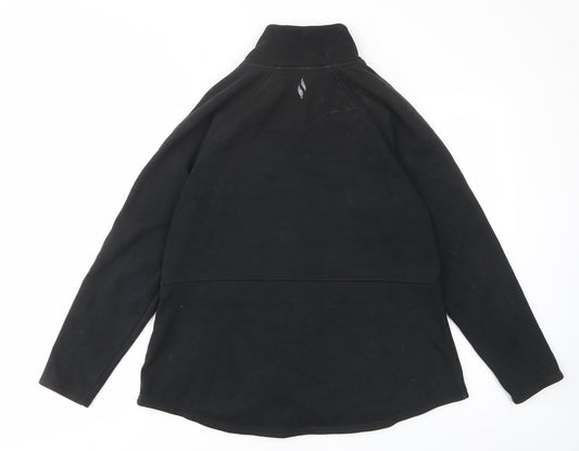 Skechers Womens Black Polyester Pullover Sweatshirt Size L Zip - Pockets