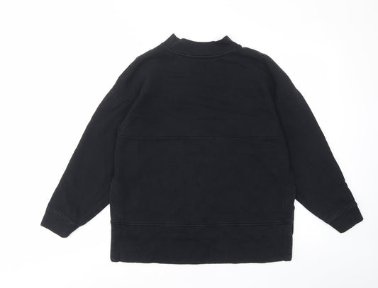 Kiin Womens Black Cotton Pullover Sweatshirt Size XS Pullover
