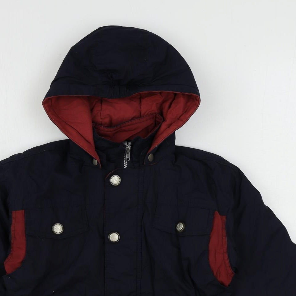 Bright Futures Boys Blue Rain Coat Coat Size 5 Years Zip