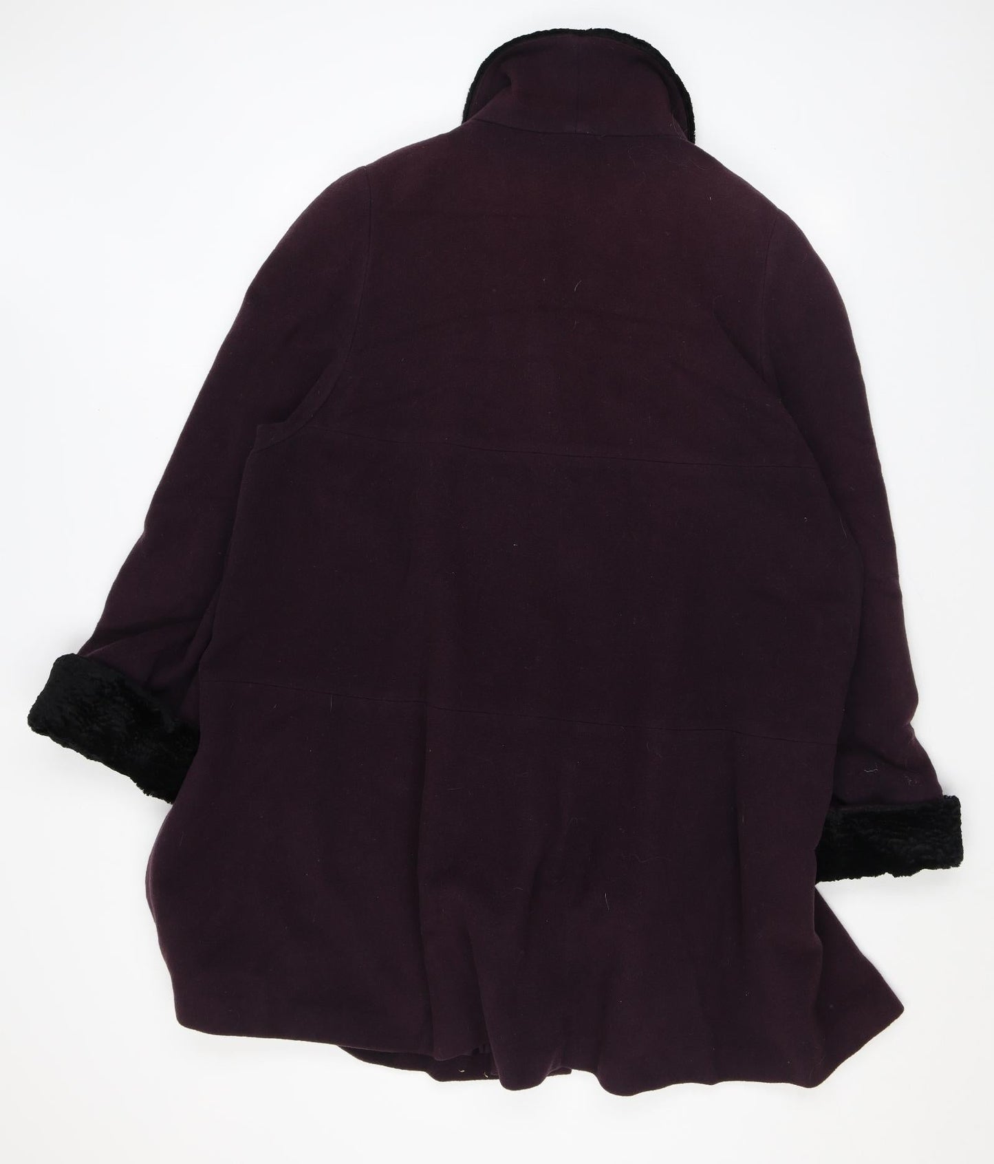 NuAge Womens Purple Overcoat Coat Size 16 Button