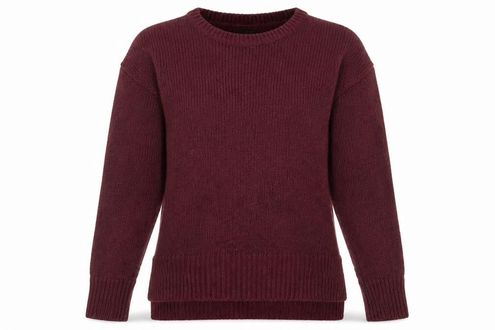New Look Womens Purple Round Neck Acrylic Pullover Jumper Size S