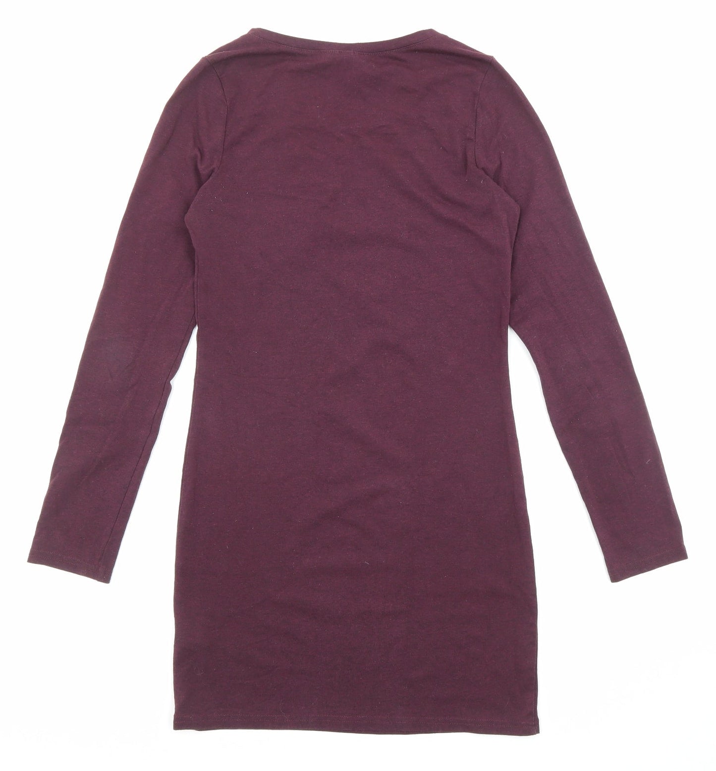 Divided by H&M Womens Purple Polyester Mini Size S Crew Neck Pullover