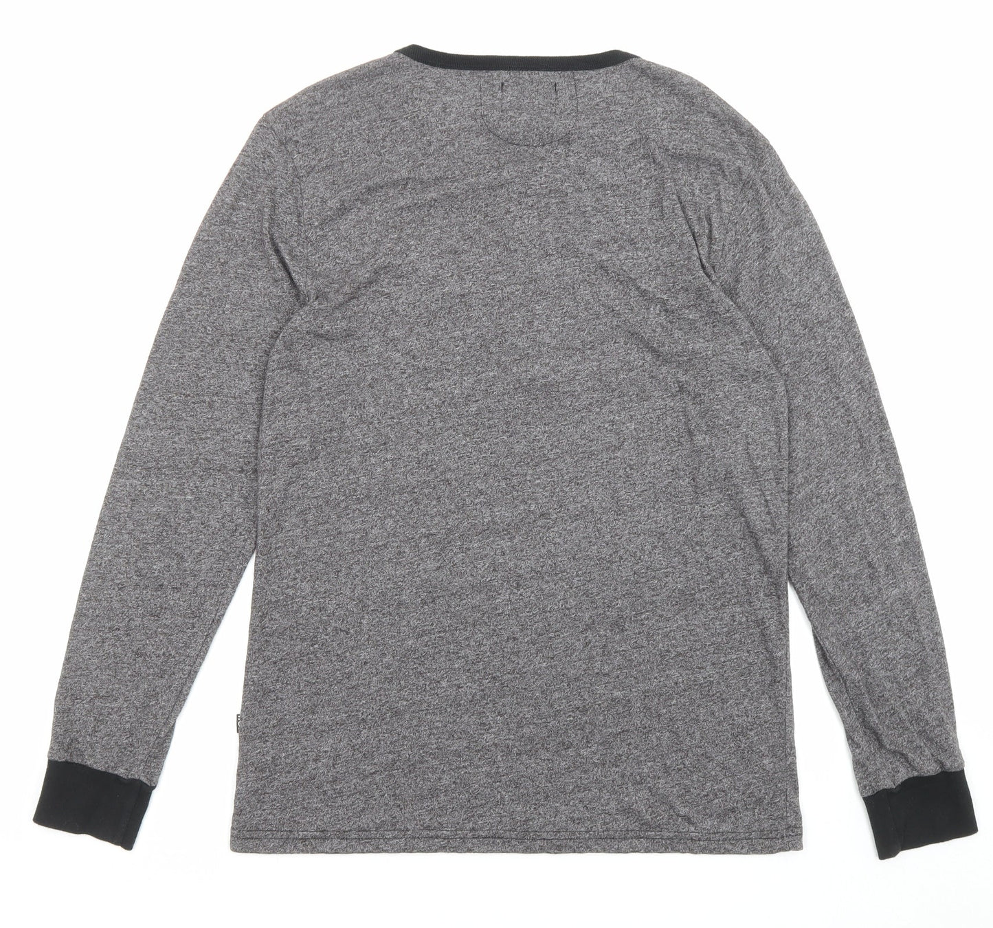 HUF Mens Grey Polyester T-Shirt Size S Crew Neck