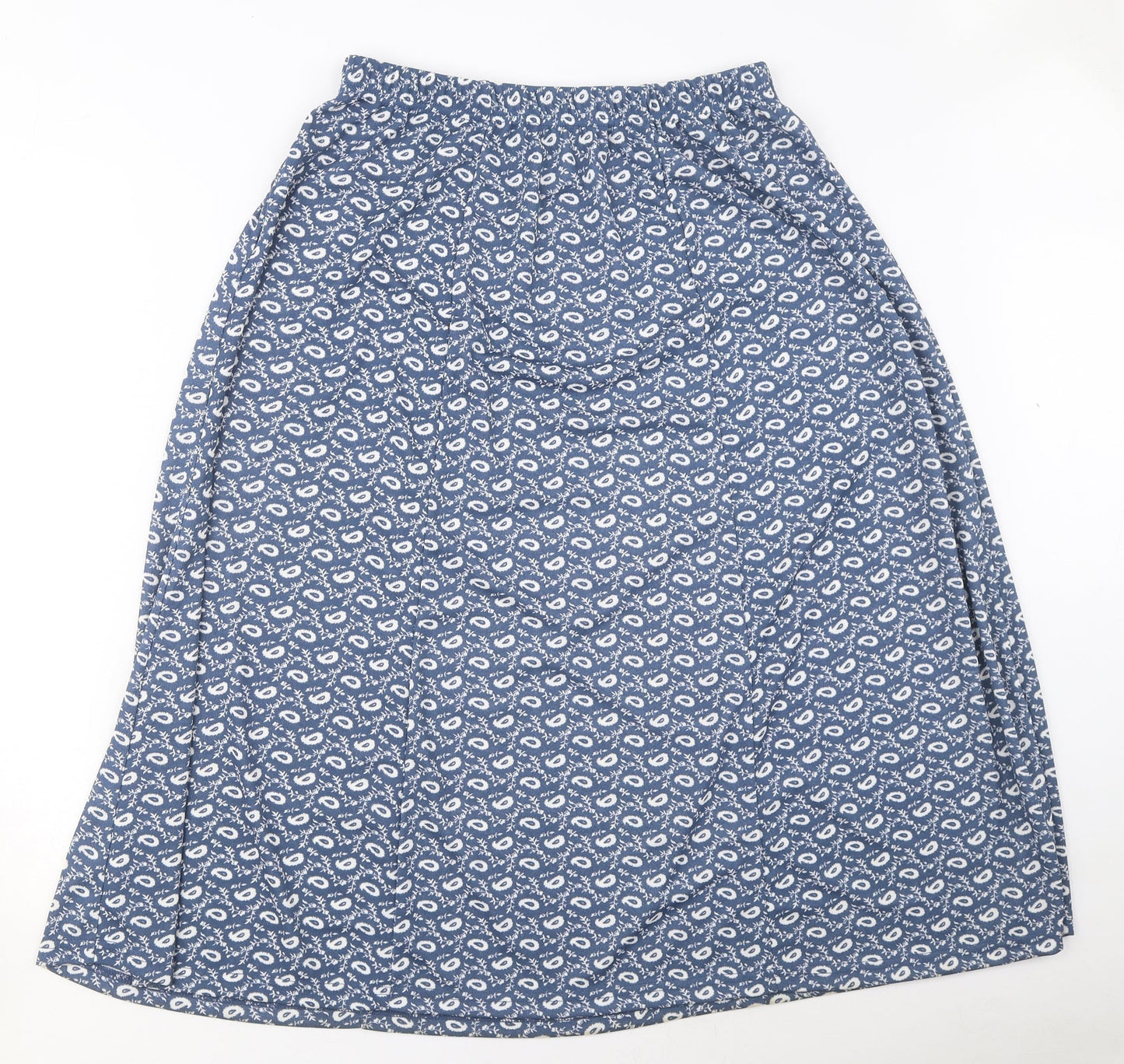 Edmee Collection Womens Blue Floral Polyester A-Line Skirt Size 14 - Size 14-16