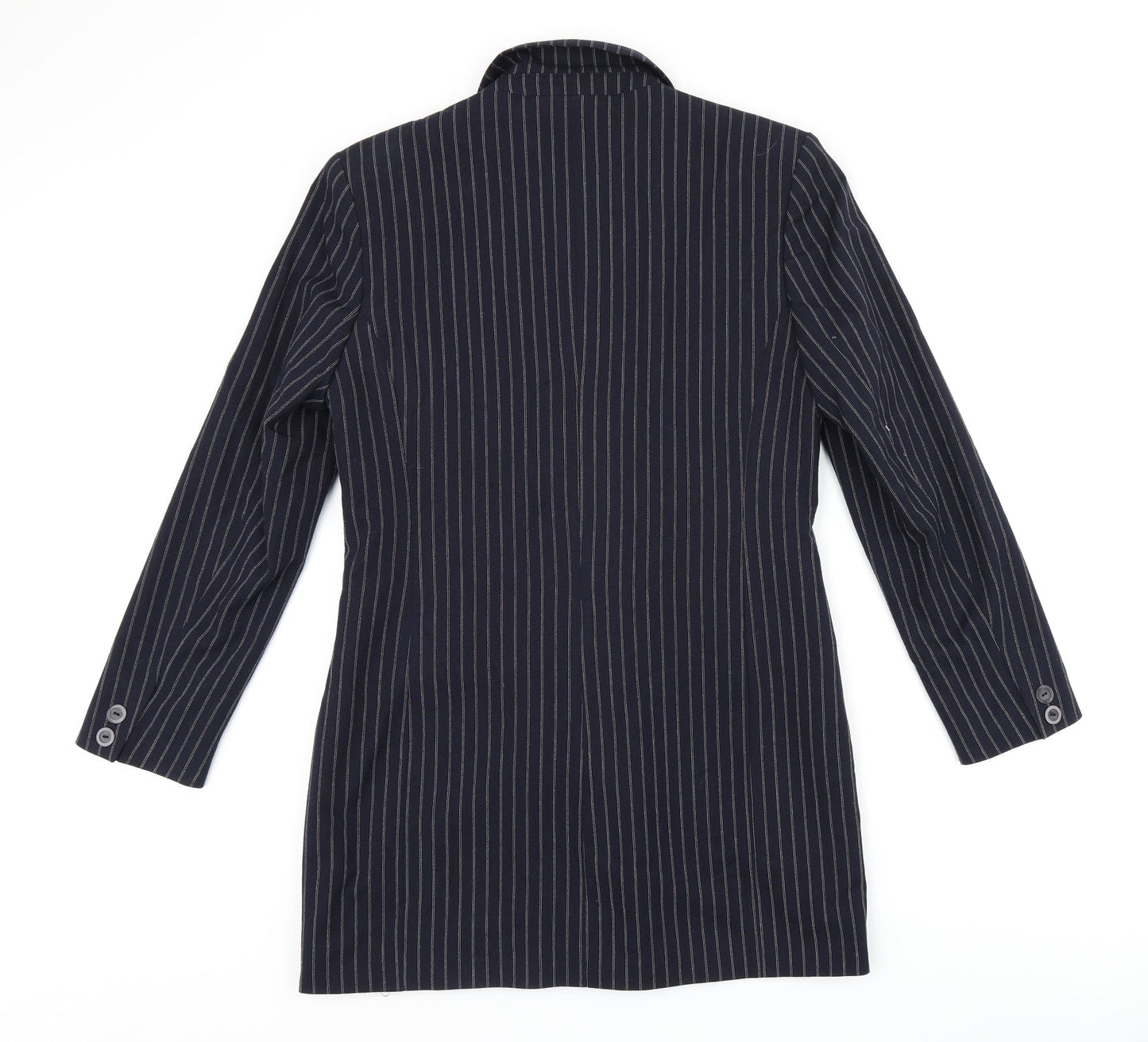 Yessica Womens Blue Striped Jacket Blazer Size 14 Button