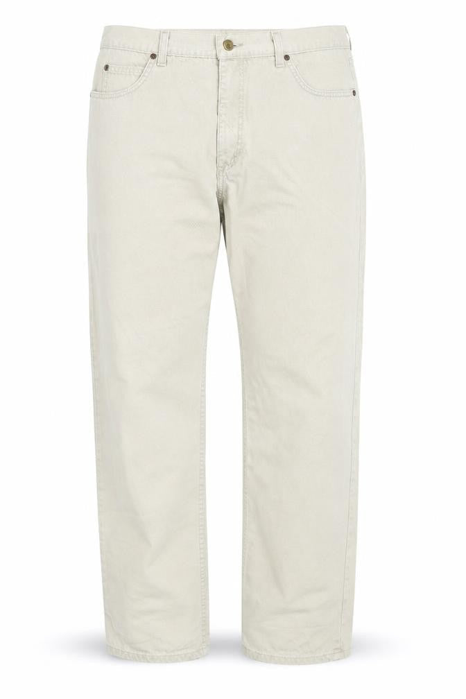 Lee Womens Beige Cotton Straight Jeans Size 34 in L32 in Regular Zip