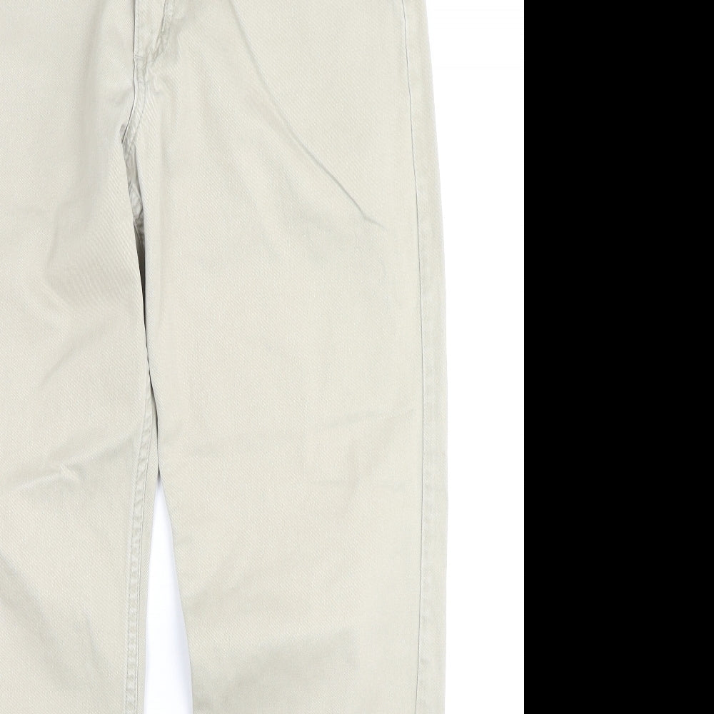 Lee Womens Beige Cotton Straight Jeans Size 34 in L32 in Regular Zip