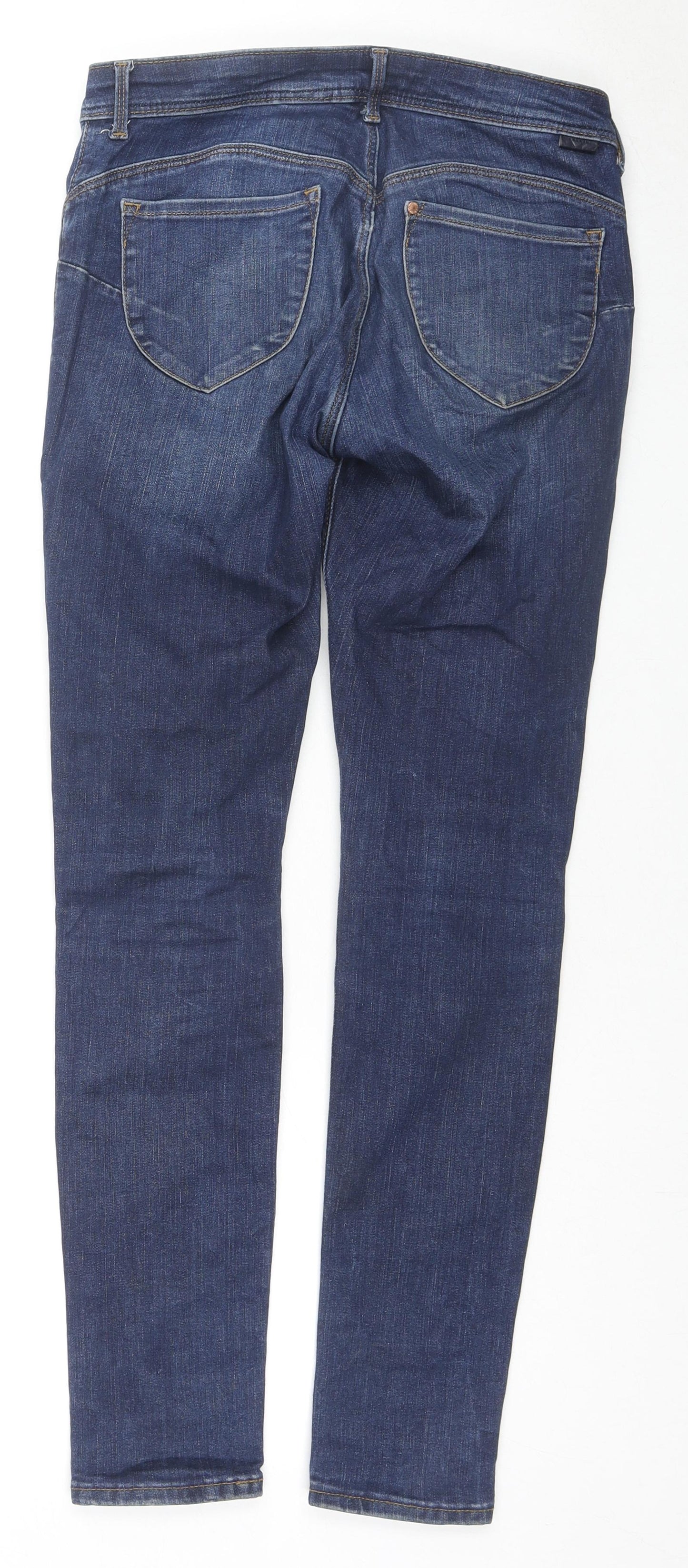 H&M Womens Blue Cotton Jegging Jeans Size 28 in L30 in Regular Zip