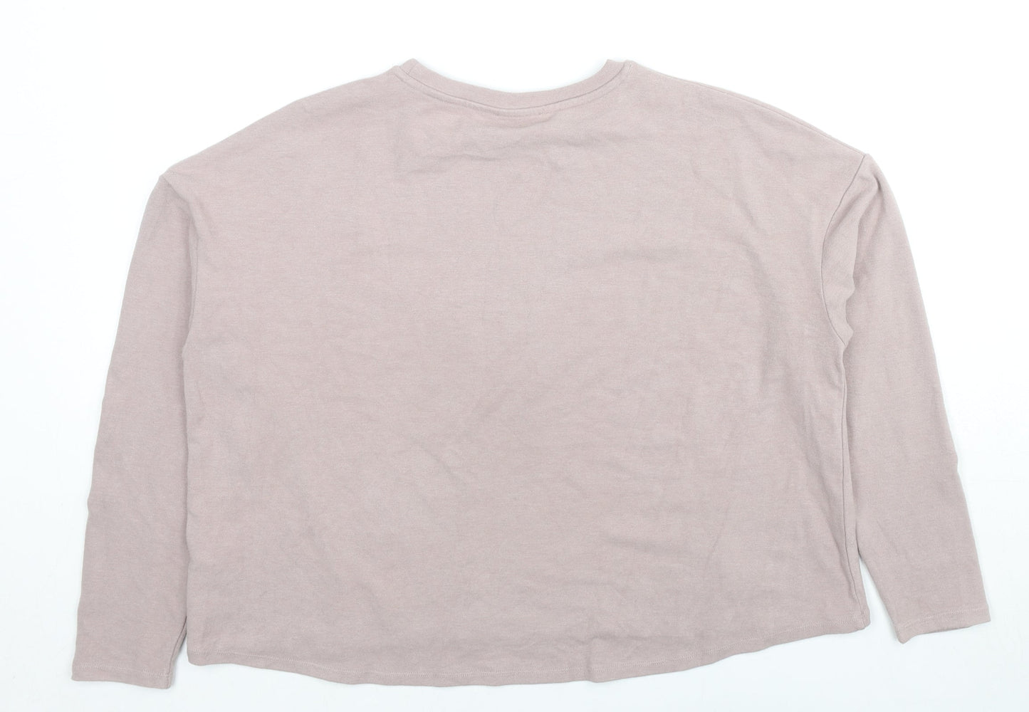 Etam Womens Beige Viscose Basic Blouse Size M Boat Neck