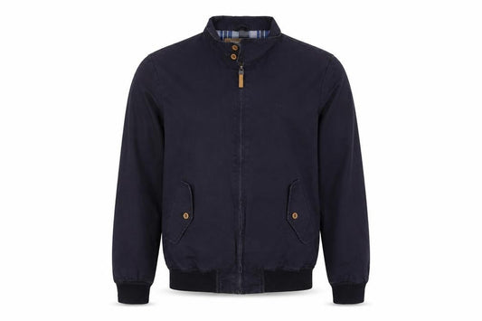 BS Mens Blue Biker Jacket Size S Zip