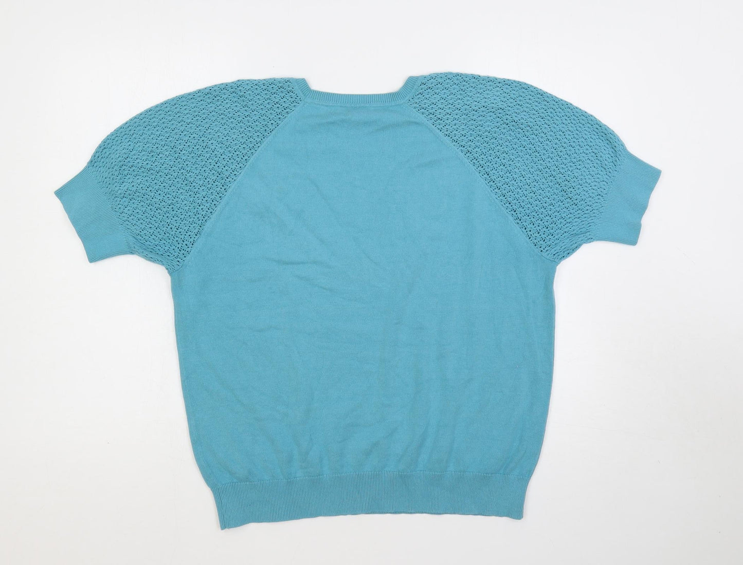 Cotswold Womens Blue Round Neck Cotton Pullover Jumper Size XL